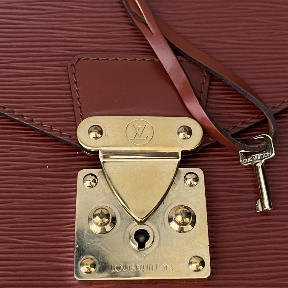 Louis Vuitton Chestnut Epi Leather Top Handle Satchel - Picture 14 of 17